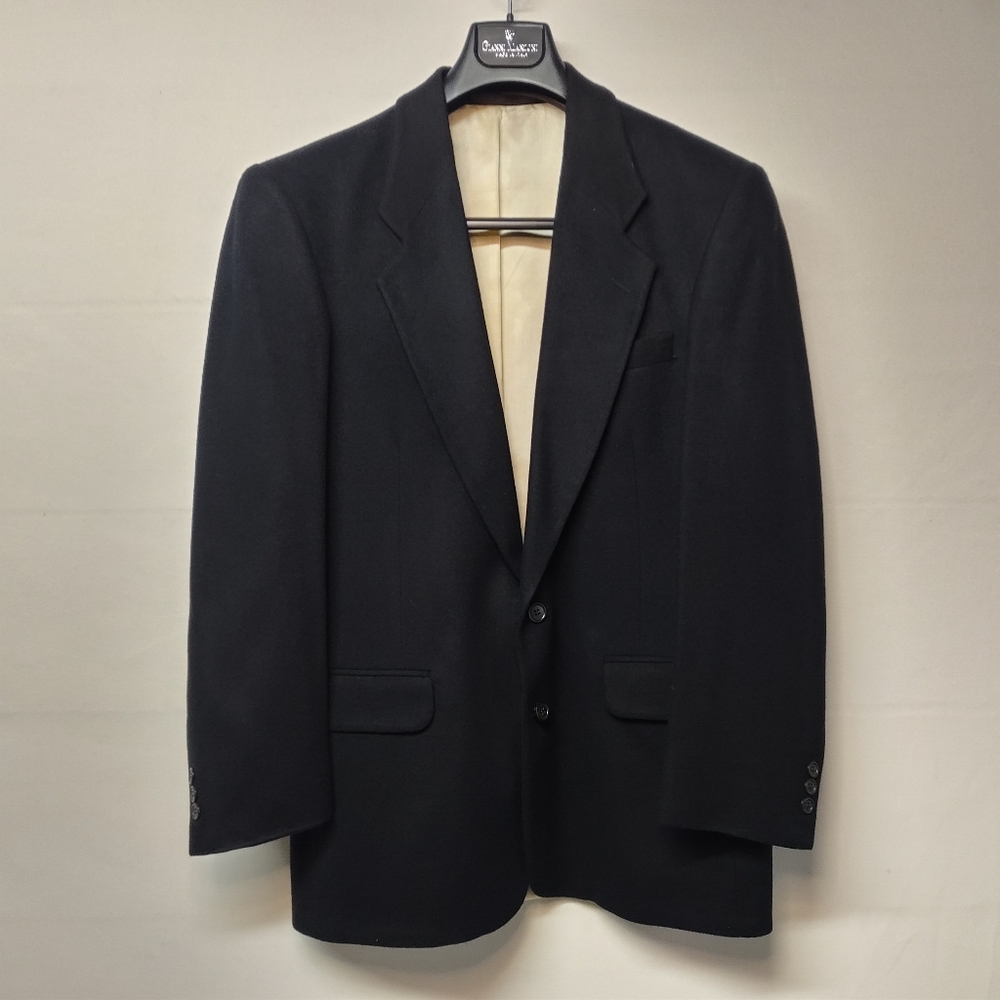 Fioravanti Men's Black Cashmere Blazer Jacket